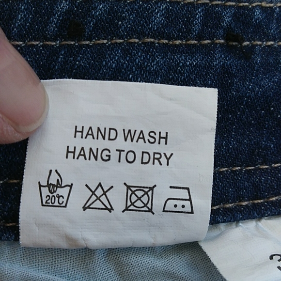 Euro Embellished Bermuda Jean Shorts 10 Blue Faux Rhinestone - Picture 9 of 13